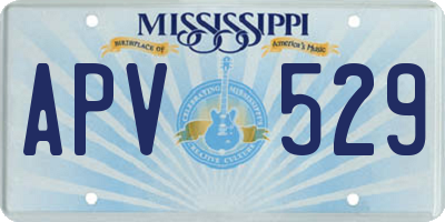 MS license plate APV529