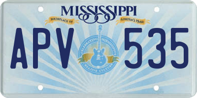 MS license plate APV535
