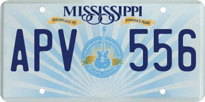 MS license plate APV556