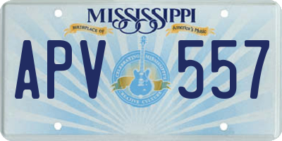 MS license plate APV557