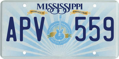 MS license plate APV559