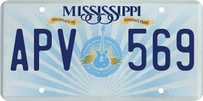 MS license plate APV569