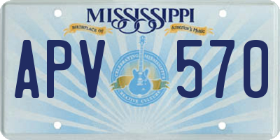 MS license plate APV570
