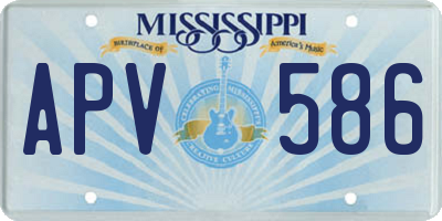 MS license plate APV586