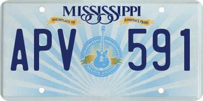 MS license plate APV591