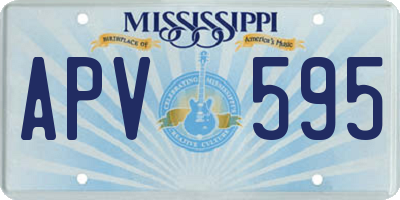 MS license plate APV595