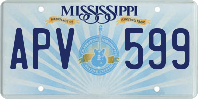 MS license plate APV599