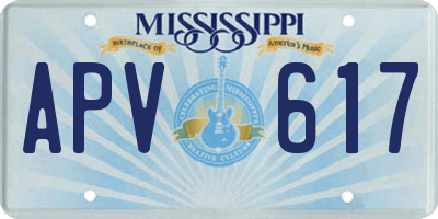 MS license plate APV617