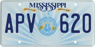MS license plate APV620
