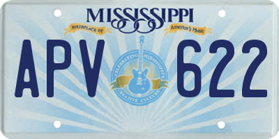 MS license plate APV622