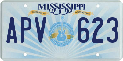 MS license plate APV623