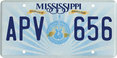 MS license plate APV656