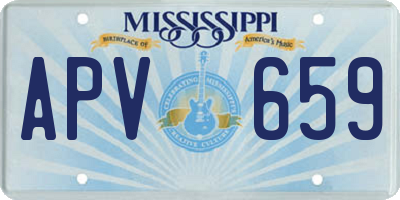 MS license plate APV659