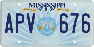 MS license plate APV676