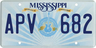 MS license plate APV682