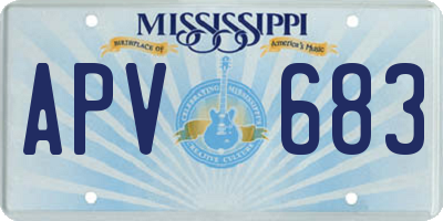 MS license plate APV683