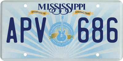 MS license plate APV686