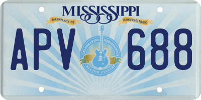 MS license plate APV688
