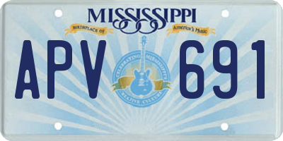 MS license plate APV691