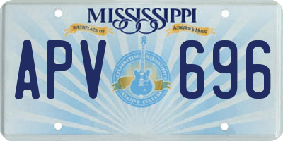 MS license plate APV696