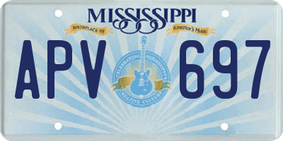 MS license plate APV697