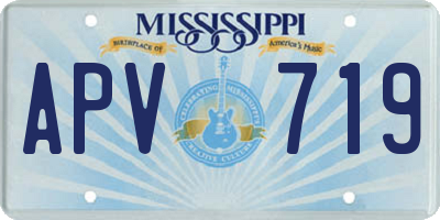 MS license plate APV719