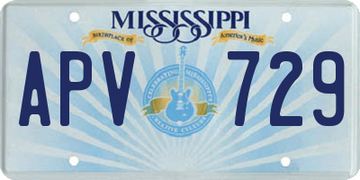 MS license plate APV729