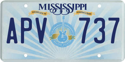 MS license plate APV737