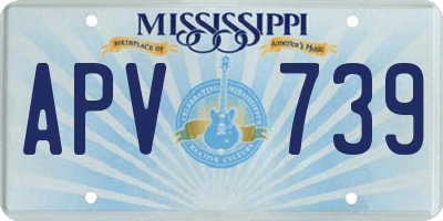 MS license plate APV739