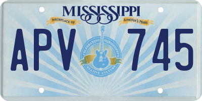 MS license plate APV745