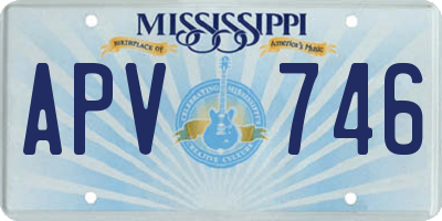MS license plate APV746