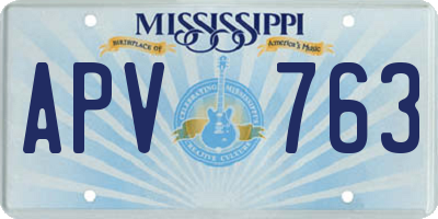 MS license plate APV763