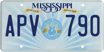 MS license plate APV790