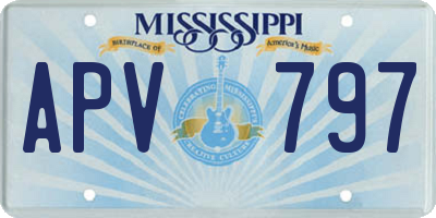 MS license plate APV797