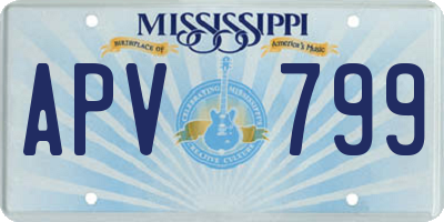 MS license plate APV799