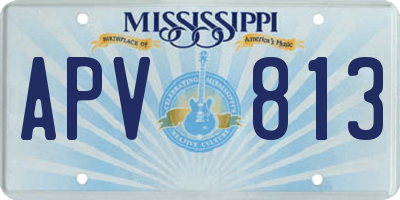MS license plate APV813