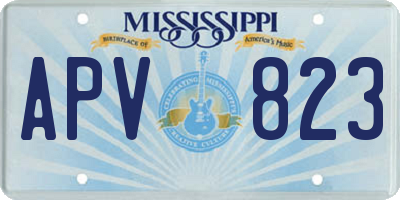 MS license plate APV823