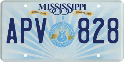MS license plate APV828