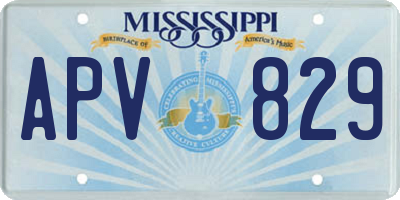 MS license plate APV829