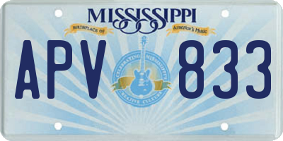 MS license plate APV833