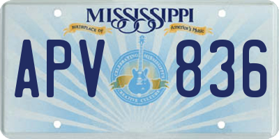 MS license plate APV836