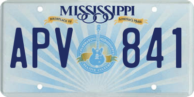 MS license plate APV841