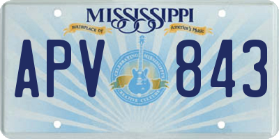 MS license plate APV843