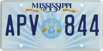 MS license plate APV844