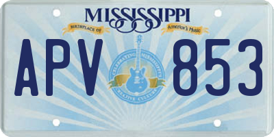 MS license plate APV853