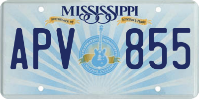 MS license plate APV855