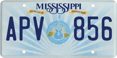 MS license plate APV856