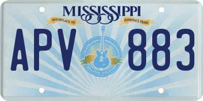 MS license plate APV883