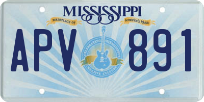 MS license plate APV891
