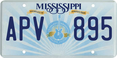 MS license plate APV895